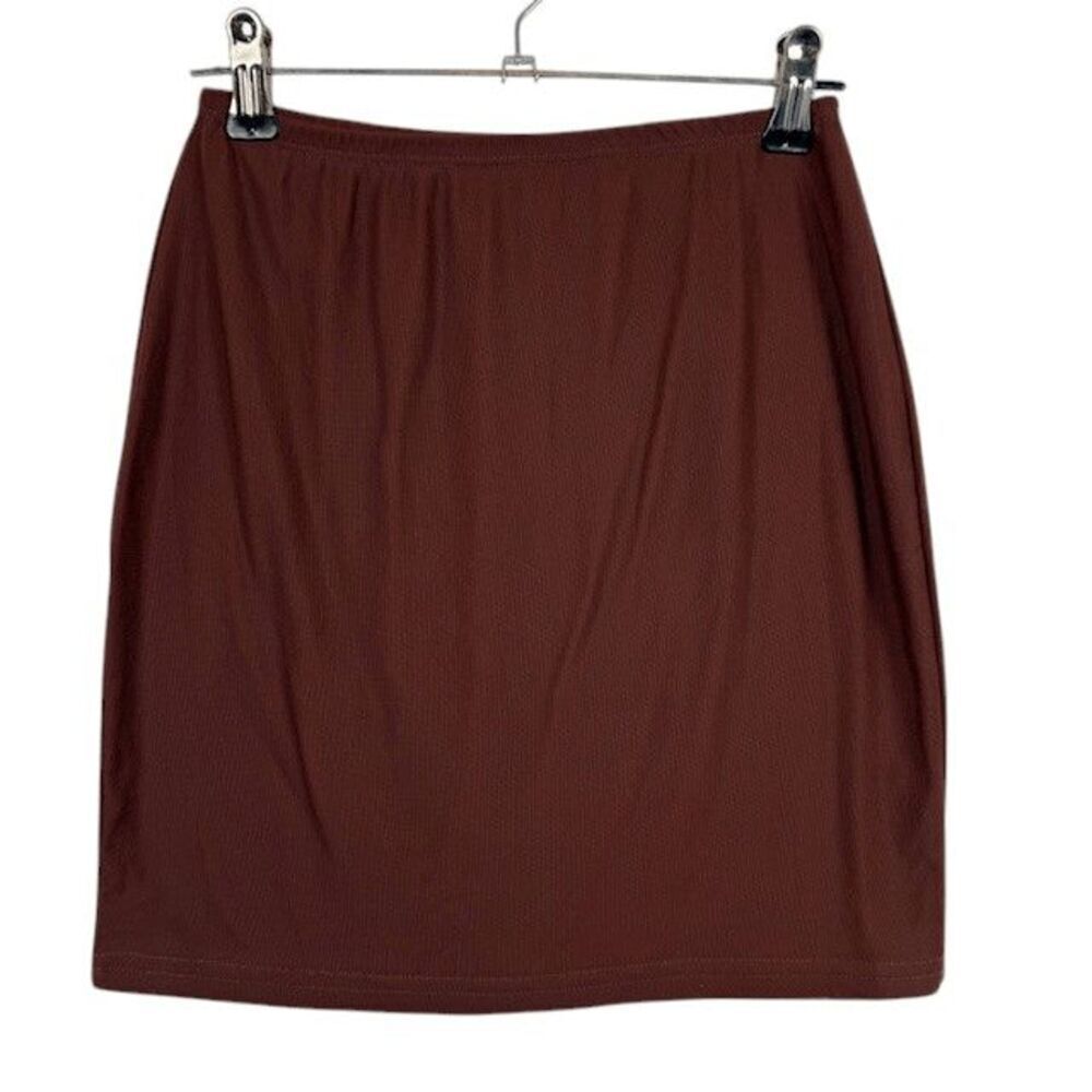 House of Harlow Bronze Brown Mini Skirt Stretch Mesh Pull On Size XS